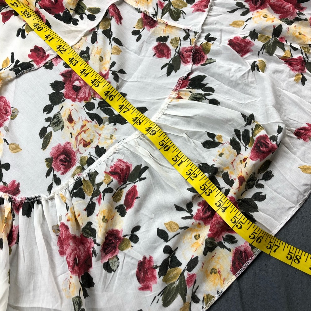NWT White Floral Crochet Backless High Low Dress - Picture 6 of 7